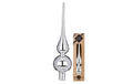 H&J Baumspitze Shiny Silver Glas, H: 26 cm