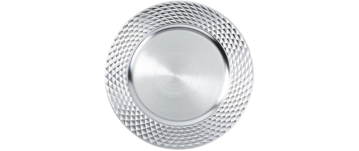 H&J Dekoteller White Christmas, Silber Kunststoff, D: 33 cm