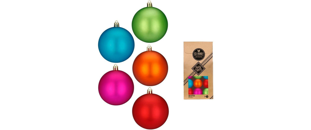 H&J Weihnachtskugel Millefiori-Mix,26Stk. Kunststoff, D: 4 cm