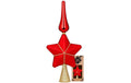 H&J Baumspitze Stern, Merry Red Glas, H: 29 cm
