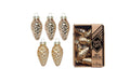 H&J Weihnachtskugel Brokatgold, 12 Stk Glas, 4.5 cm, assortiert