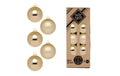H&J Weihnachtskugel Brokatgold, 20 Stk Glas, D: 6 cm, assortiert