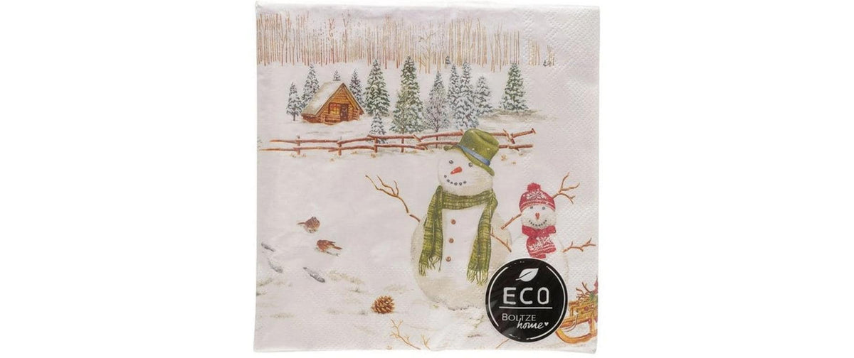 Boltze Servietten Snowman Grösse: 16.5 x 16.5 cm, 20 Stück