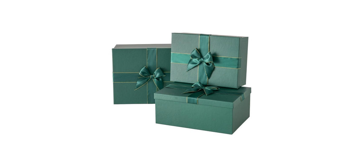Boltze Geschenkboxen Ribbella 3-teilig, Grün