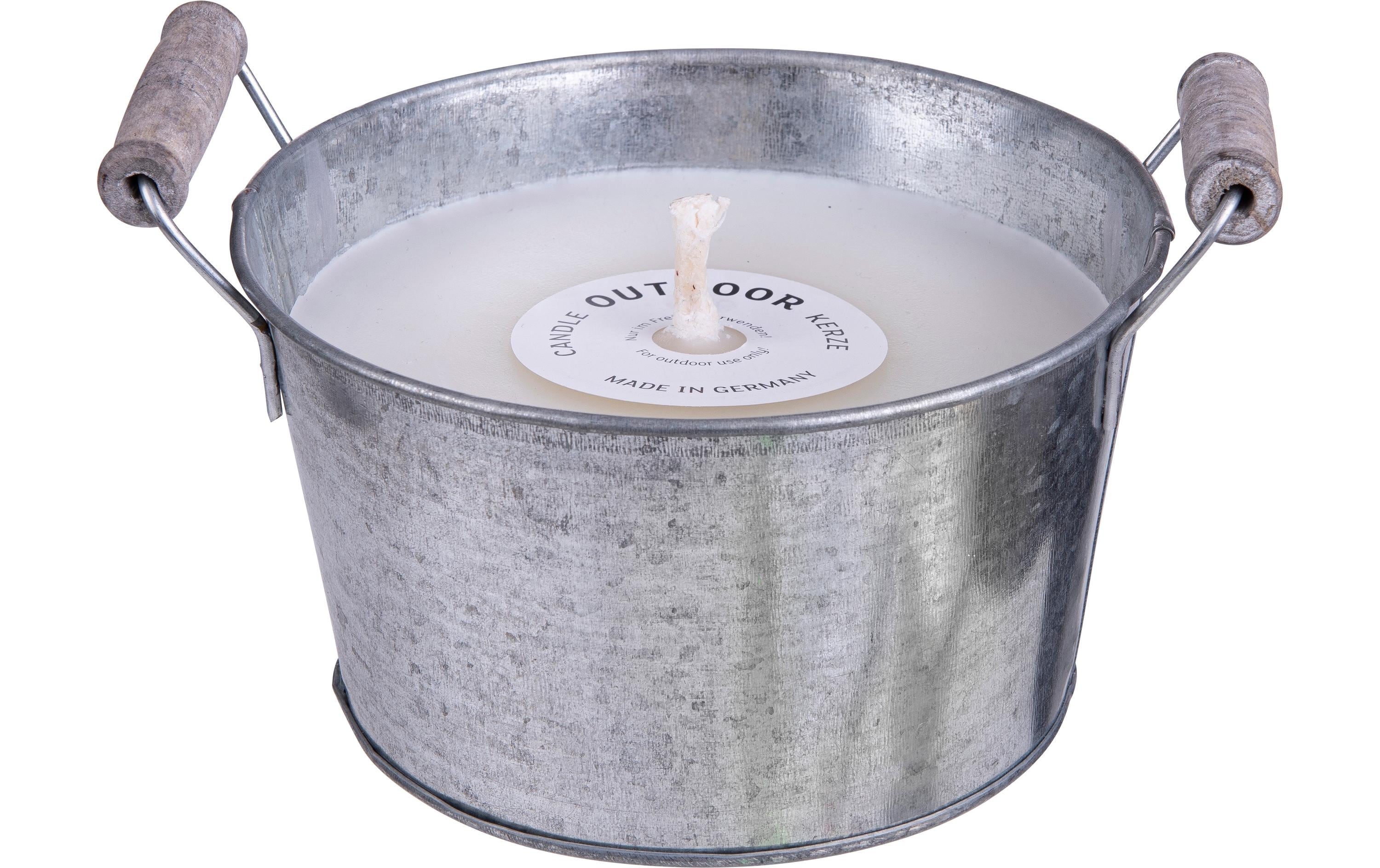 Wenzel Outdoorkerze Zinkschale 15x8.5 cm (DxH), Brenndauer 30h
