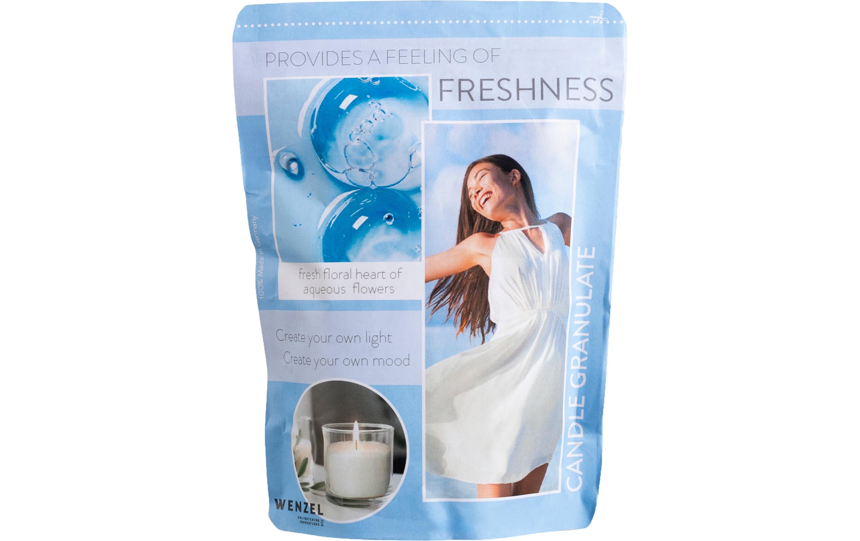 Wenzel Wachs-Granulat Freshness mit Duft, 400g inkl. 4 Dochte