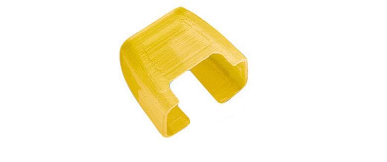 R&M Patchkabel Clips, 20er-Pack, gelb Klipp Sicherheitsstufe 1 RJ45 Stecker IP20