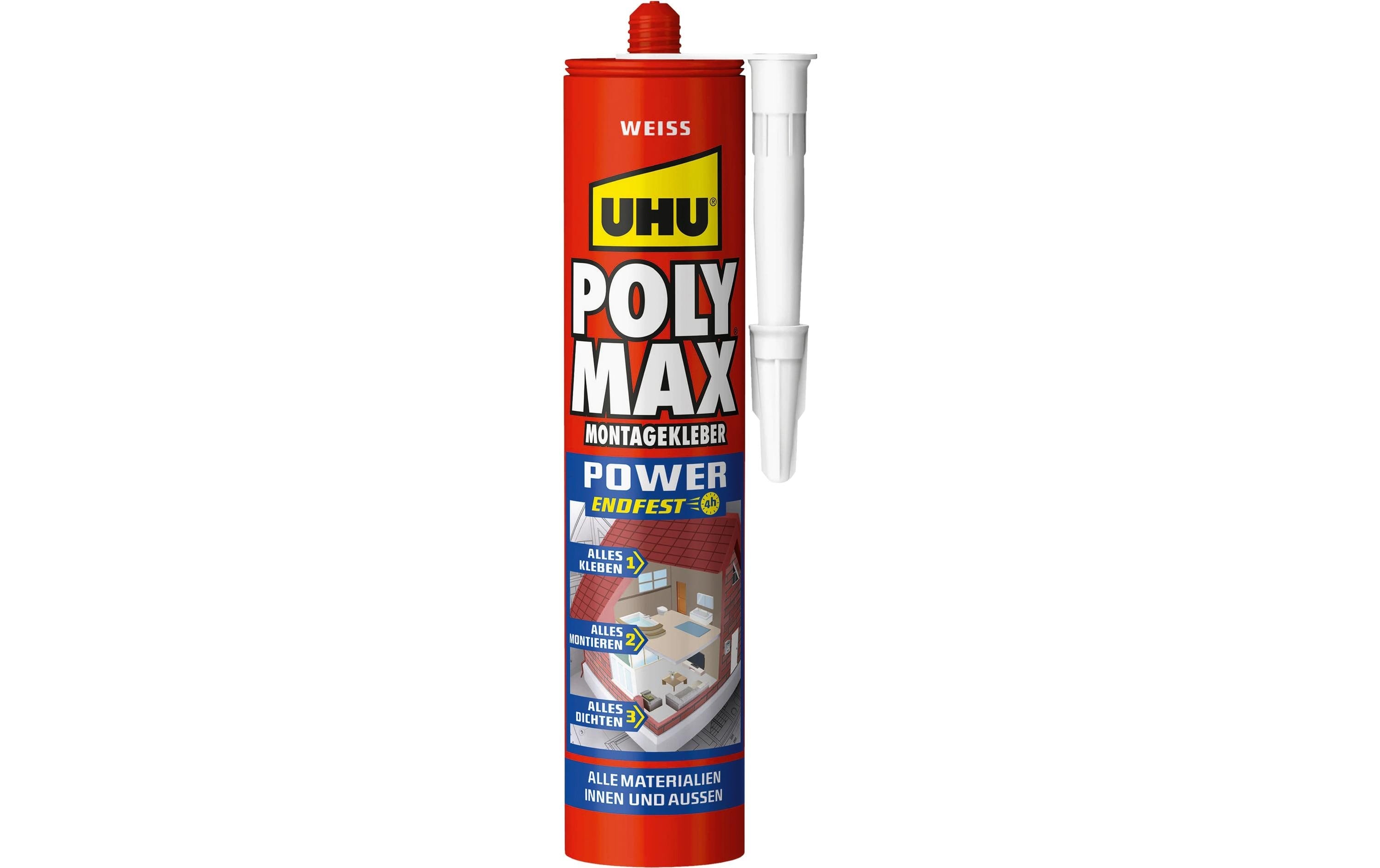 UHU Poly Max Express Montagekleber 425g, weiss