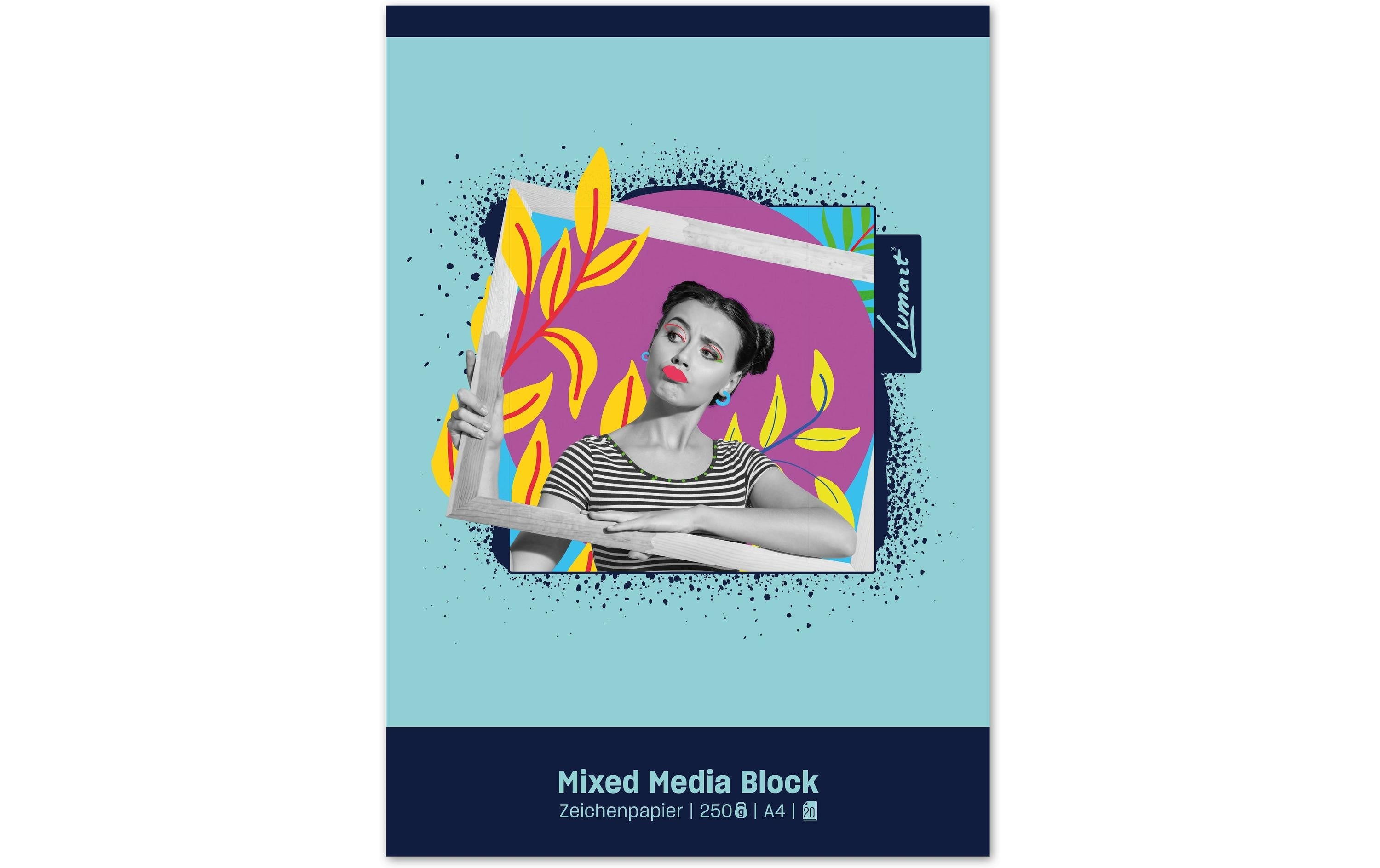 Lumart Mixed Media Block A4 weiss, 250 g/m2, 20 Blatt