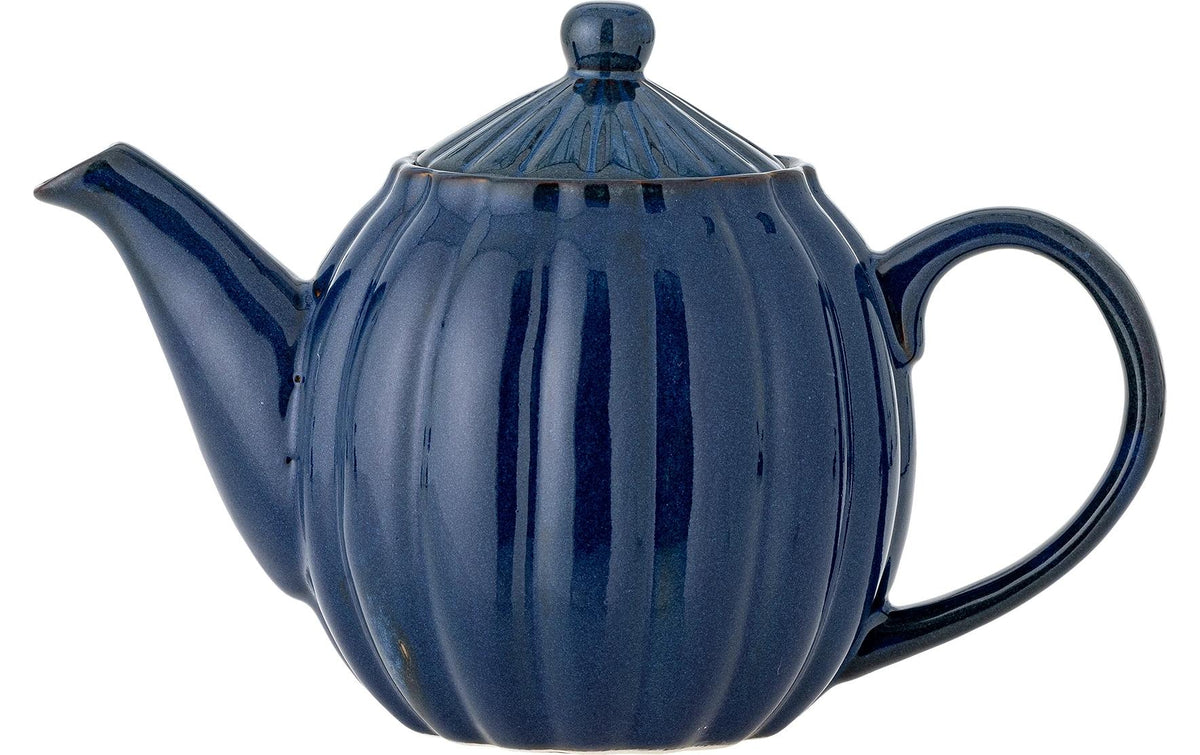Bloomingville Teekanne Latina, Blau 13x17 cm (DxH), Steingut