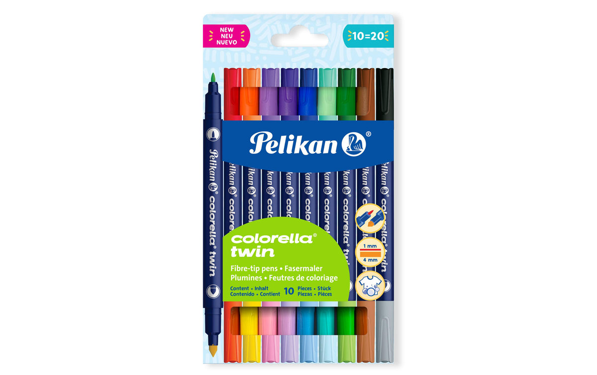 Pelikan Fasermaler Colorella twin 10 Stk. in Faltschachtel