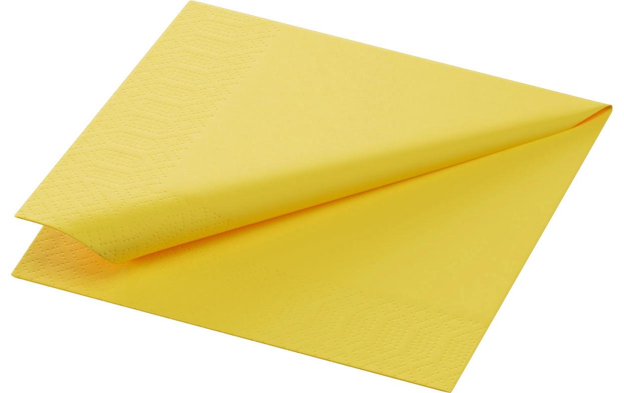 Duni Servietten 3-lagig gelb 24x24cm, 250 Stk.