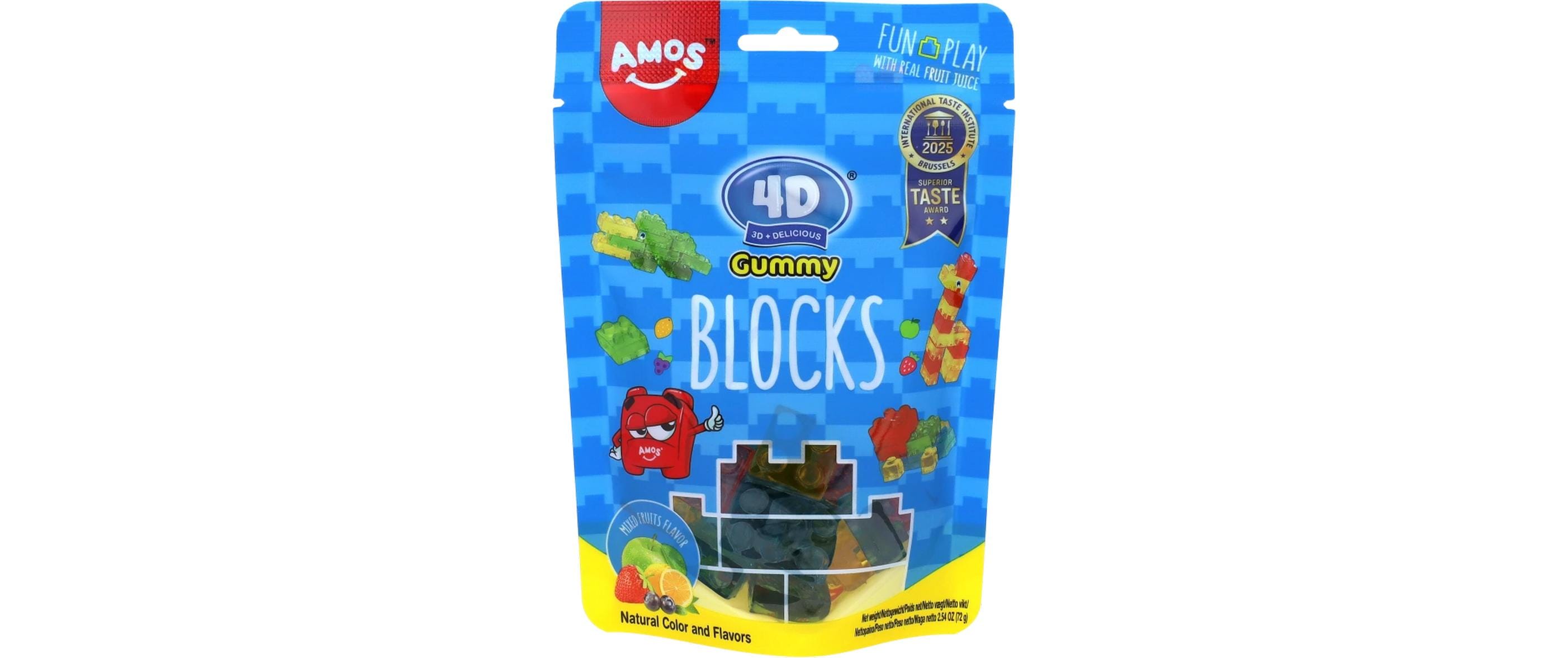 Amos 4D Gummy Blocks 72 g