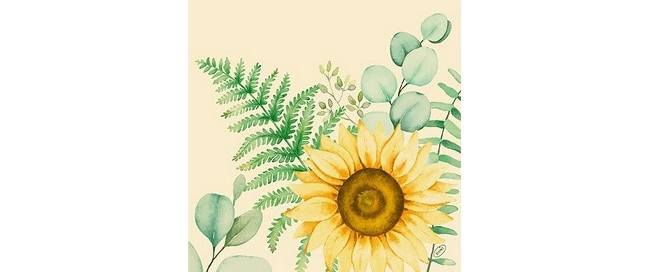 Duni Servietten Bio DSF Sunflower Dreams 40x40cm, 60 Stk.