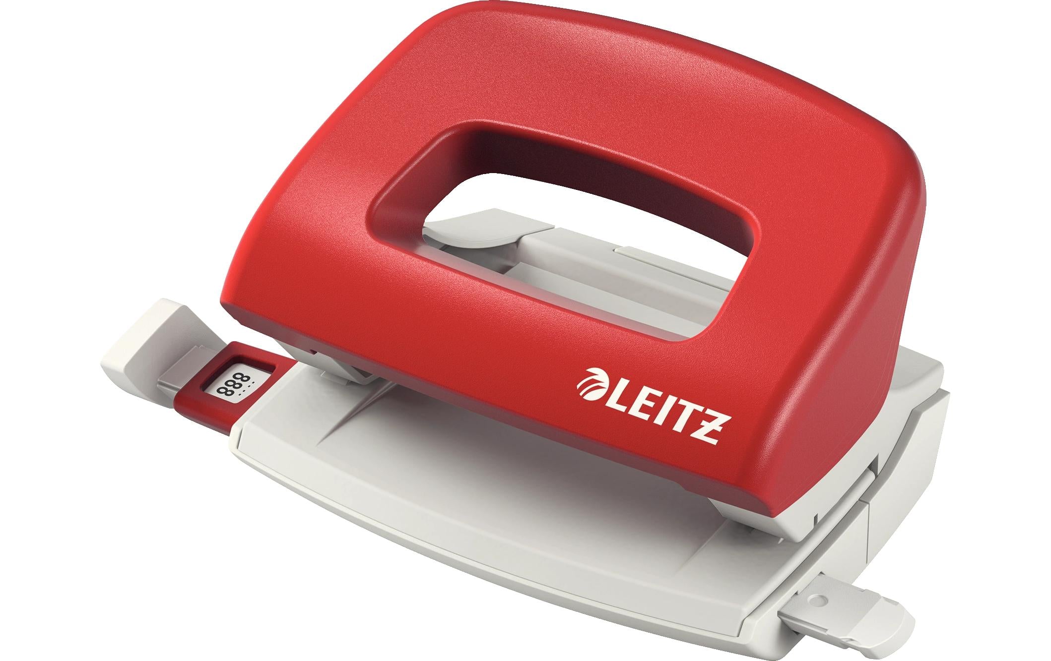 Leitz New NeXXt Mini-Locher rot, 10 Blatt