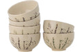 Bloomingville Schalen Bea, 6er Set 11.5x6.5 cm, Steingut