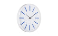 KARLSSON Wanduhr Arruga Retro 40 cm, White with cobalt blue