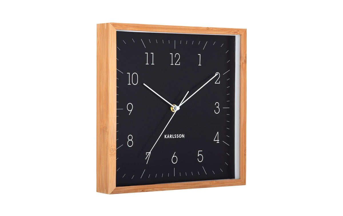 KARLSSON Wanduhr Neat Cuadrado 29.2 x 29.2 cm, Black