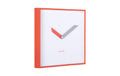 KARLSSON Wanduhr Cool Retro Cuadrado 28.3 x 28.3 cm, Bright scarlet red