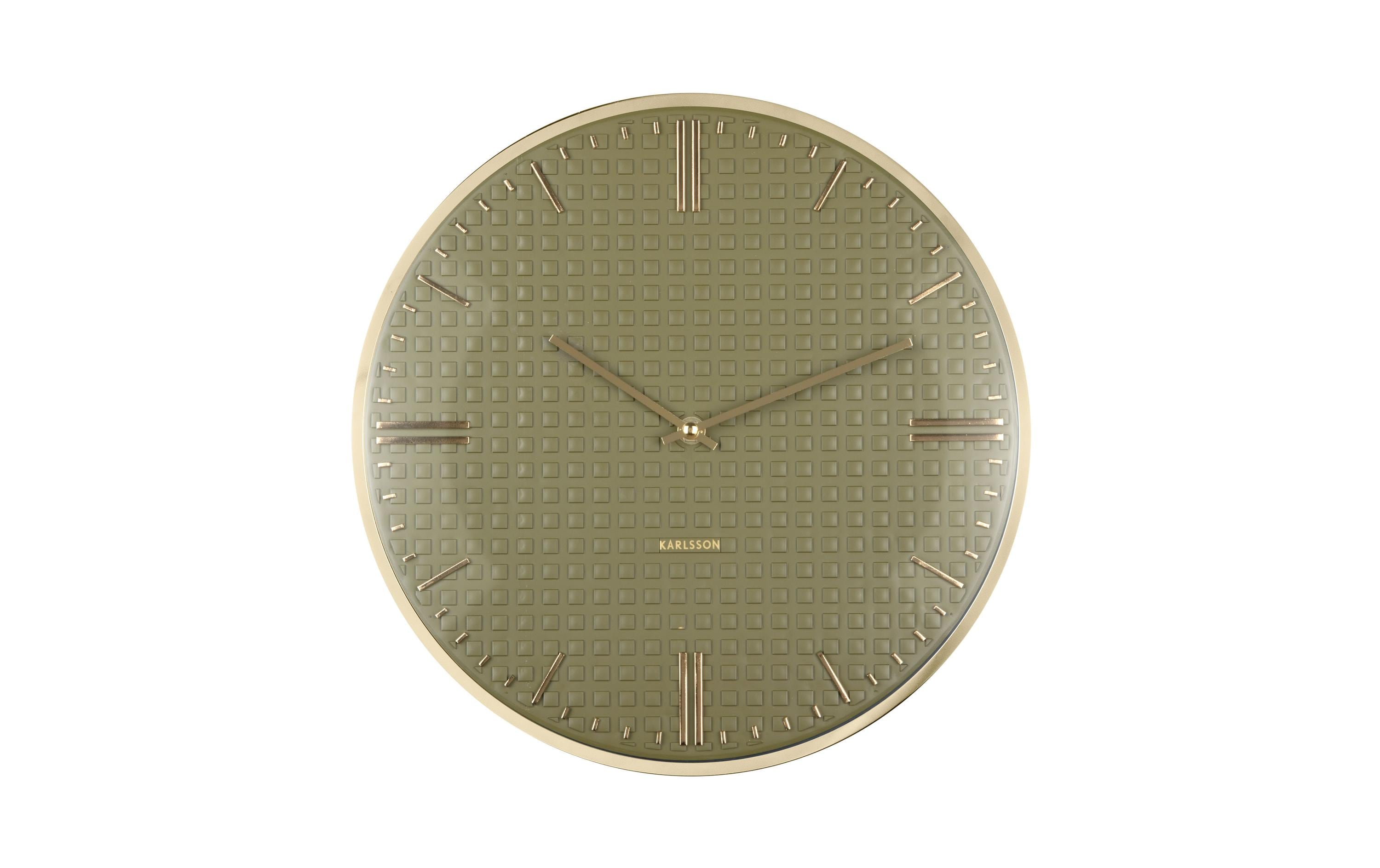 KARLSSON Wanduhr Riqueza 35 cm, Luxury green