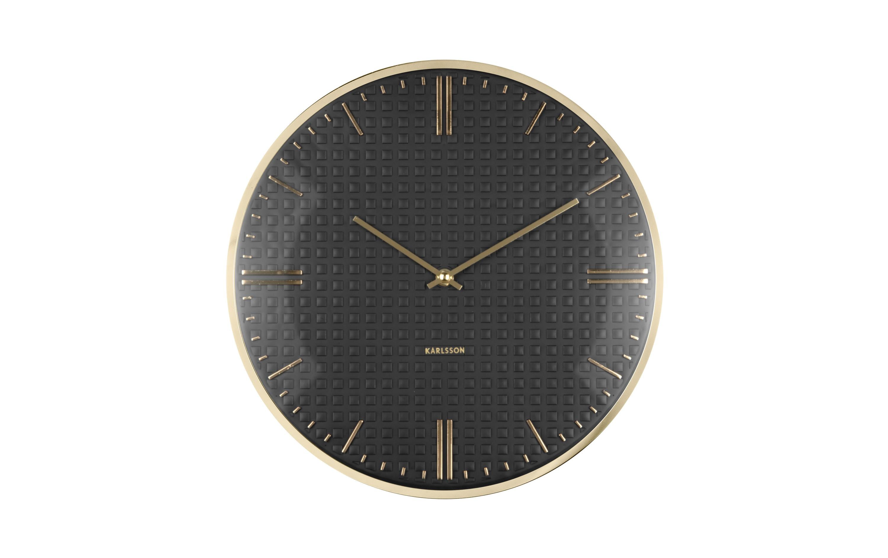 KARLSSON Wanduhr Riqueza 35 cm, Black