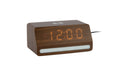 KARLSSON Wecker Retro Light LED Dark wood veneer
