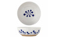 Bloomingville Schale Linora, Blau 28x9 cm (DxH), Steingut