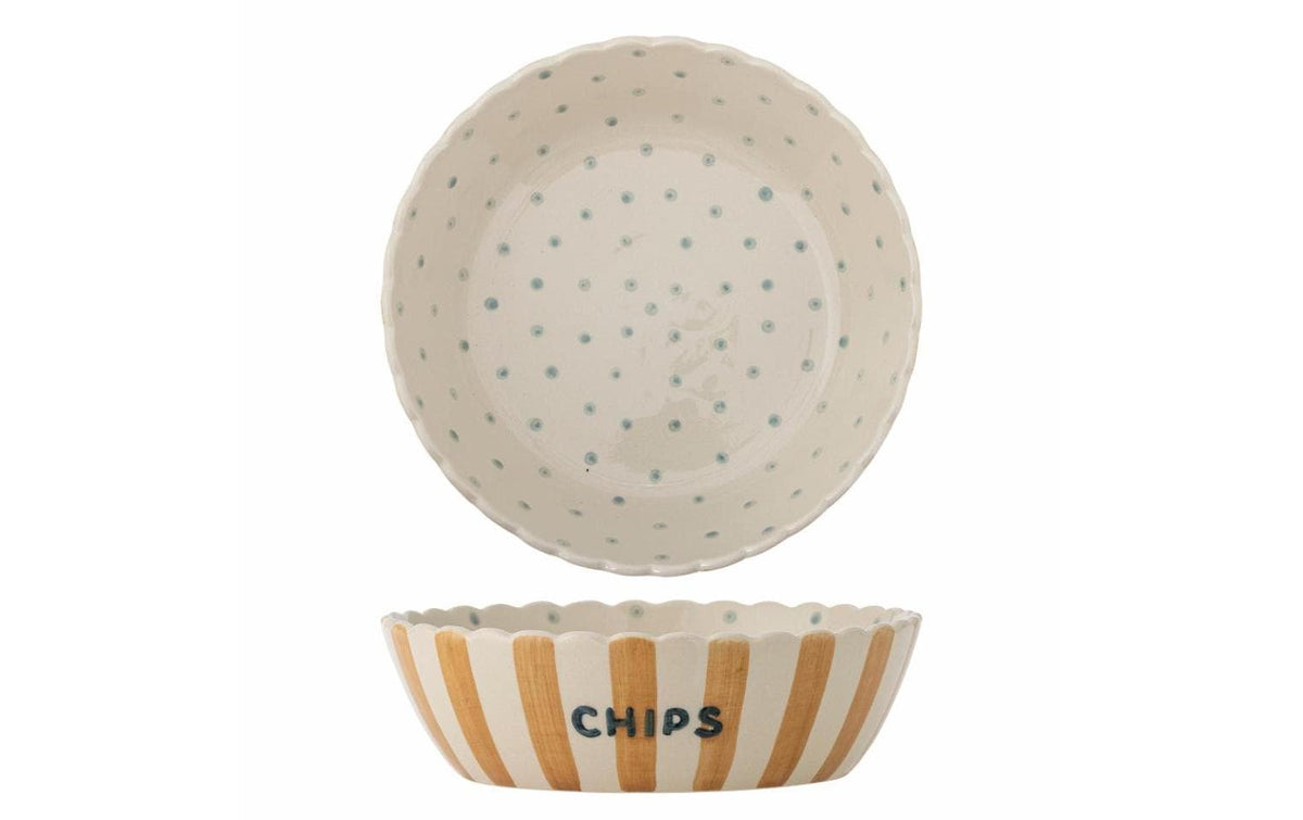 Bloomingville Schale Chips 24x7 cm (DxH), Steingut
