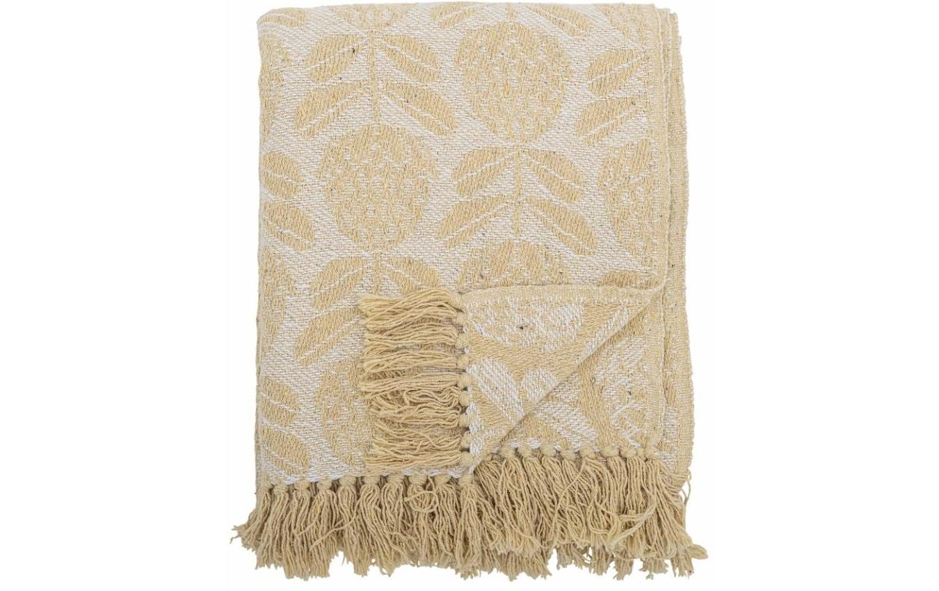 Bloomingville Decke Pratello, 155x130 cm Rec. Baumwolle & versch. Materialien