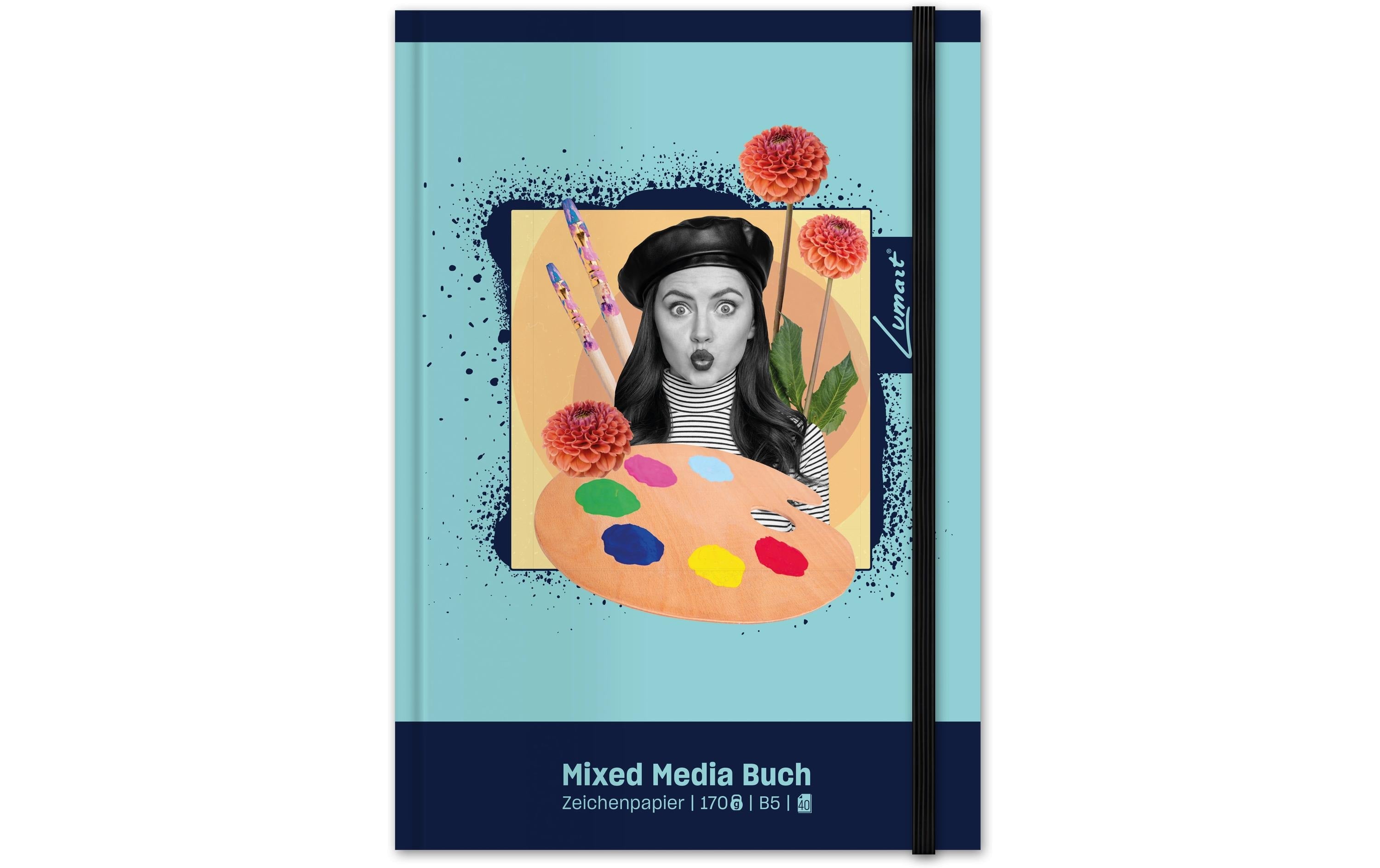 Lumart Mixed Media Buch B5 weiss, 170 g/m2, 40 Blatt