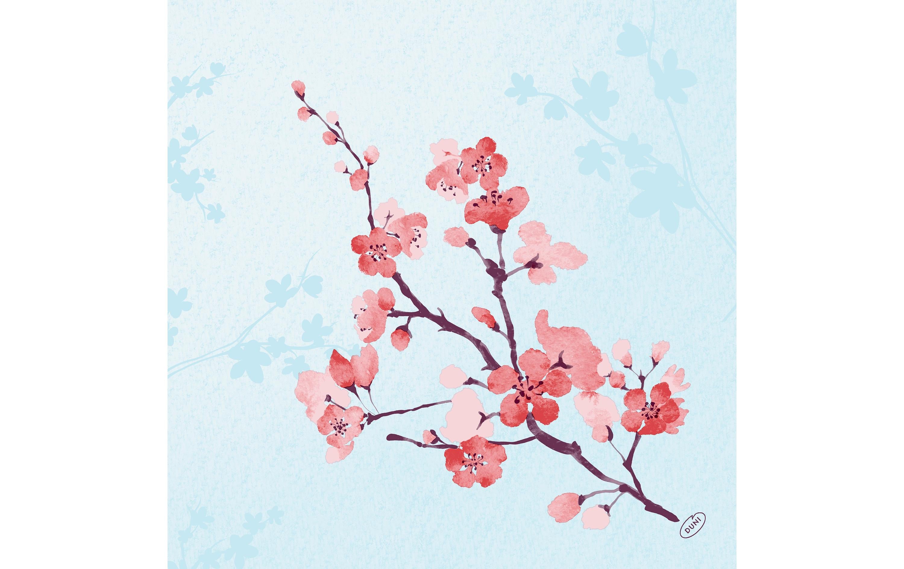 Duni Servietten Bio DSF Cherry Breeze 40x40cm, 60 Stk.