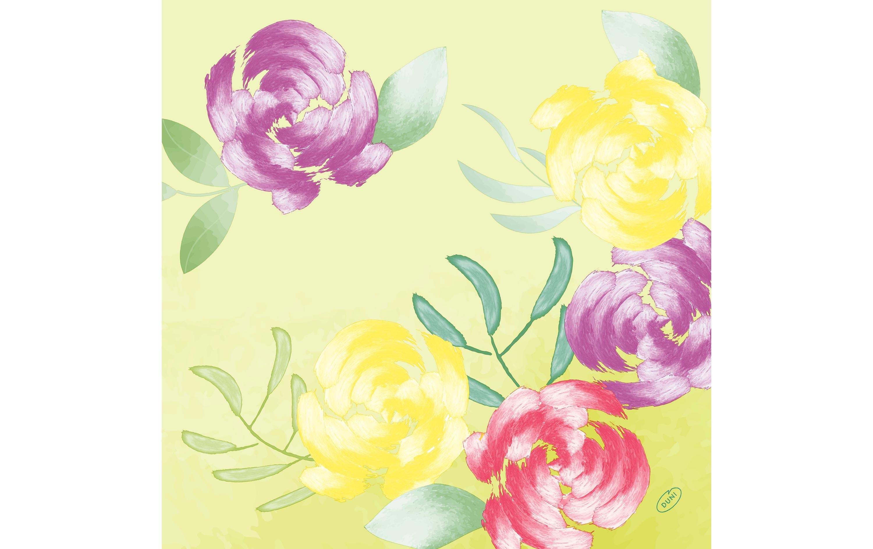 Duni Servietten 4-lagig Soft Tropics 40x40cm, 50 Stk.
