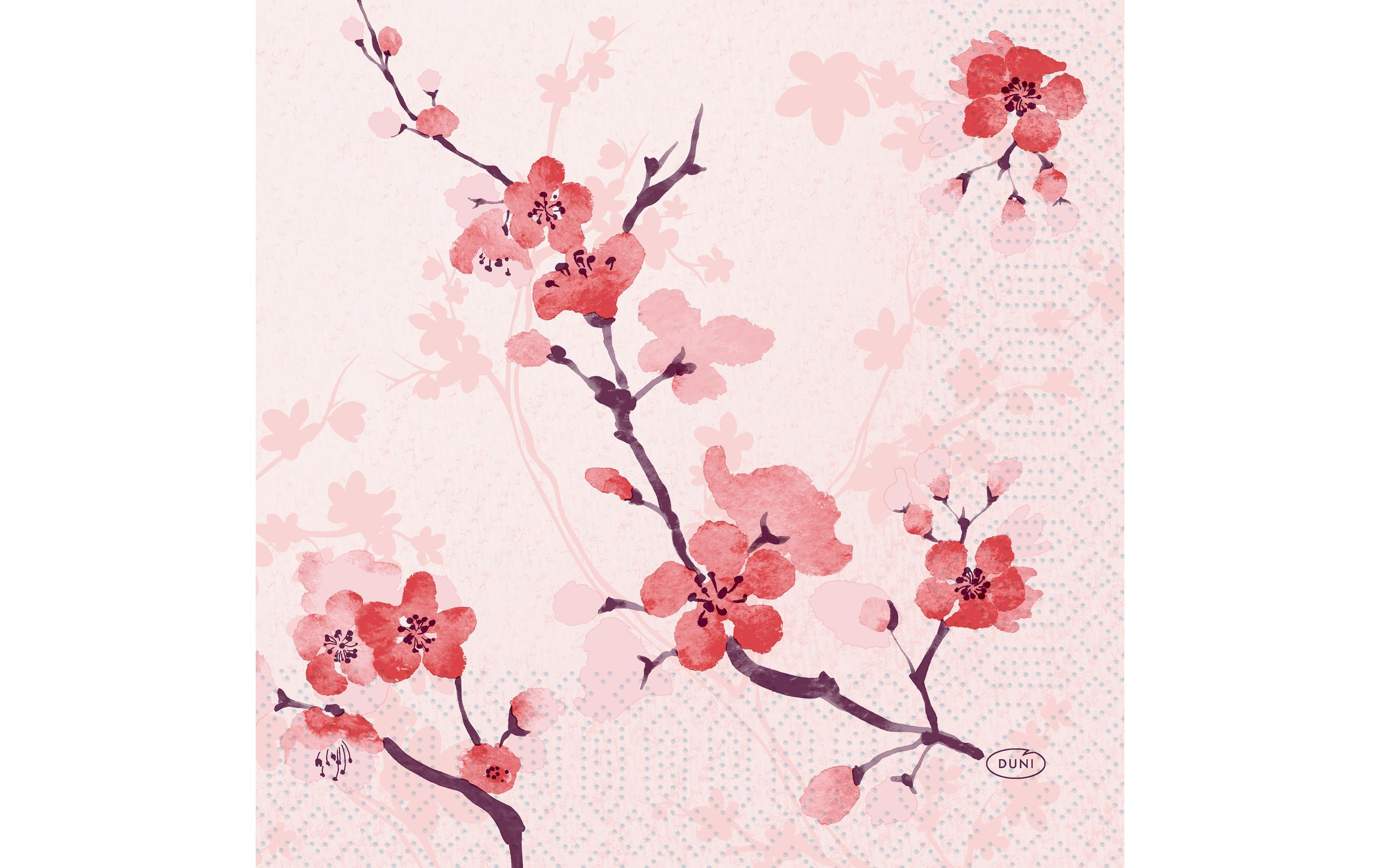 Duni Servietten 3-lagig Cherry Breeze 33x33cm, 50 Stk.