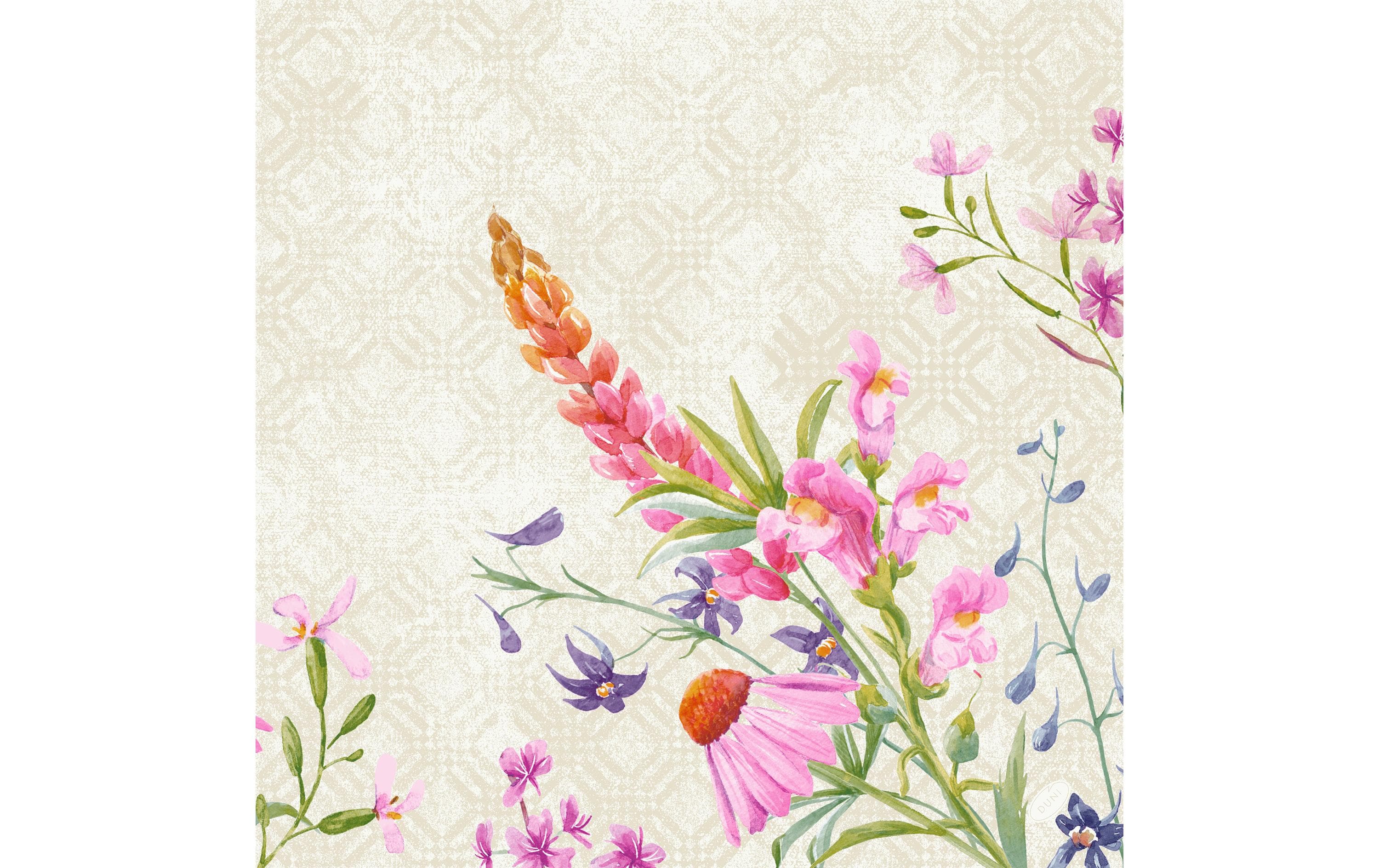 Duni Servietten 4-lagig Floret 40x40cm, 50 Stk.