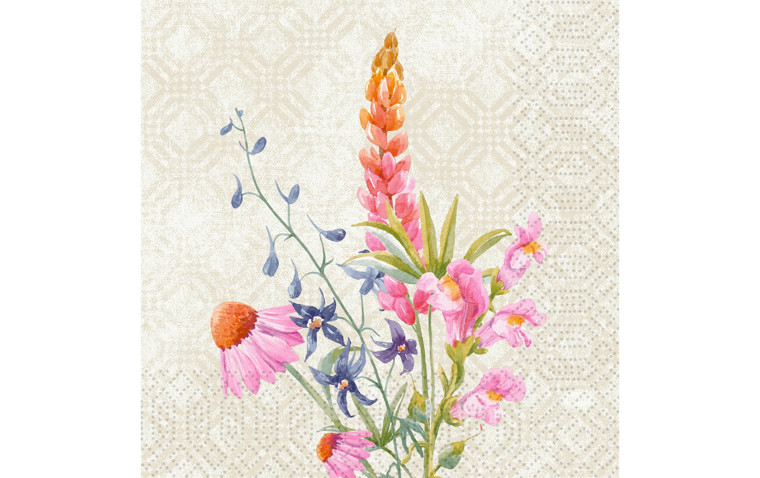 Duni Servietten 3-lagig Floret 33x33cm, 50 Stk.