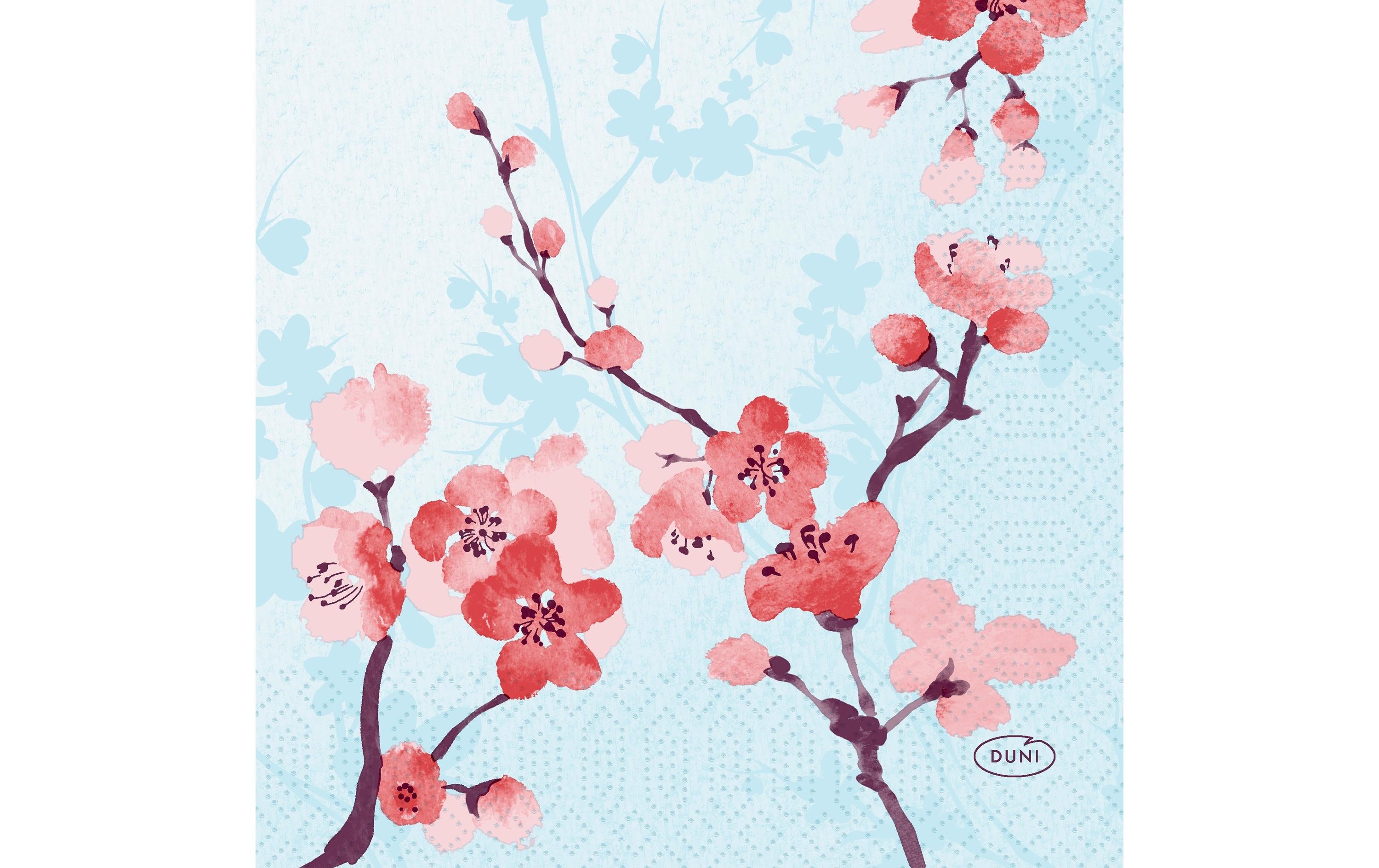 Duni Servietten 3-lagig Cherry Breeze 24x24cm, 50 Stk.
