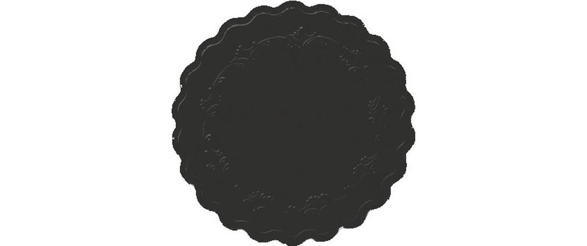 Duni Untersetzer Rund 9cm Romance schwarz D:9cm, 8-lagig, 250 Stk.
