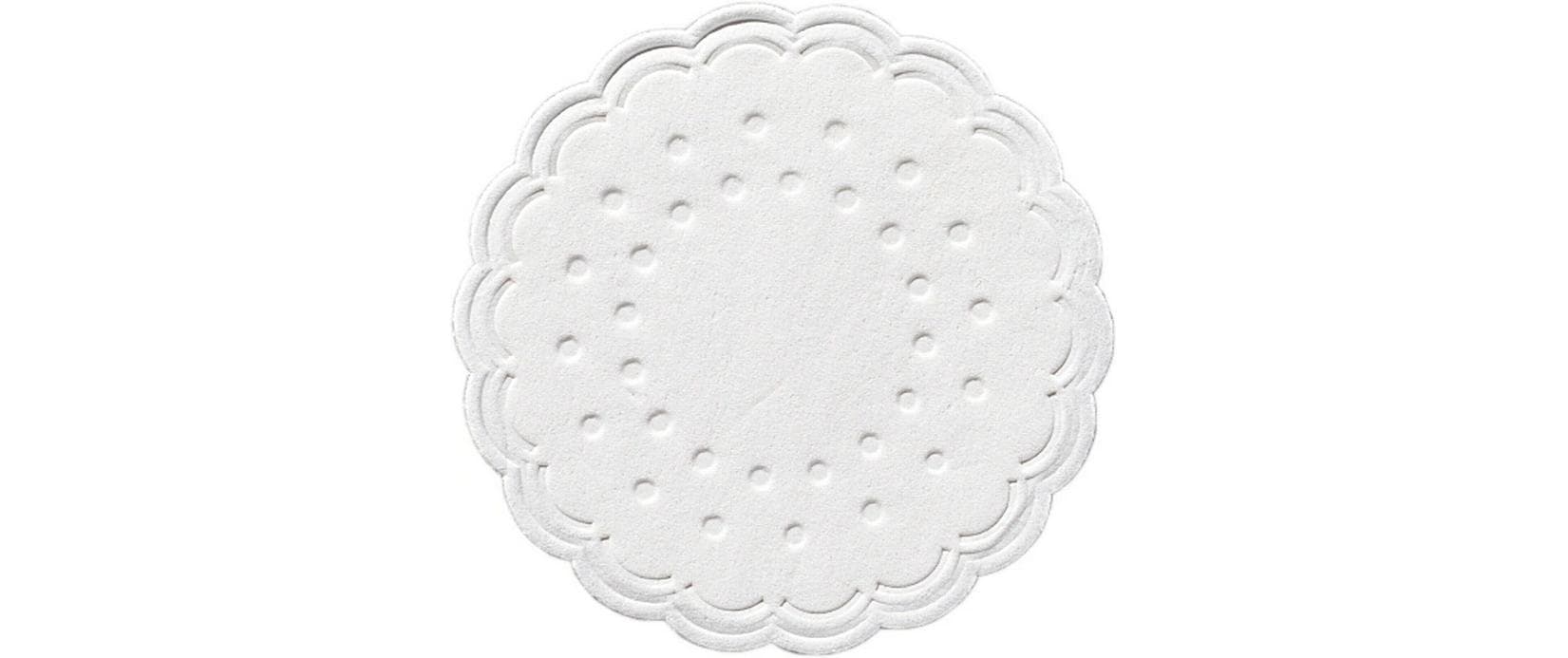 Duni Untersetzer Rund 7.5cm weiss D:7.5cm, 8-lagig, 250 Stk.