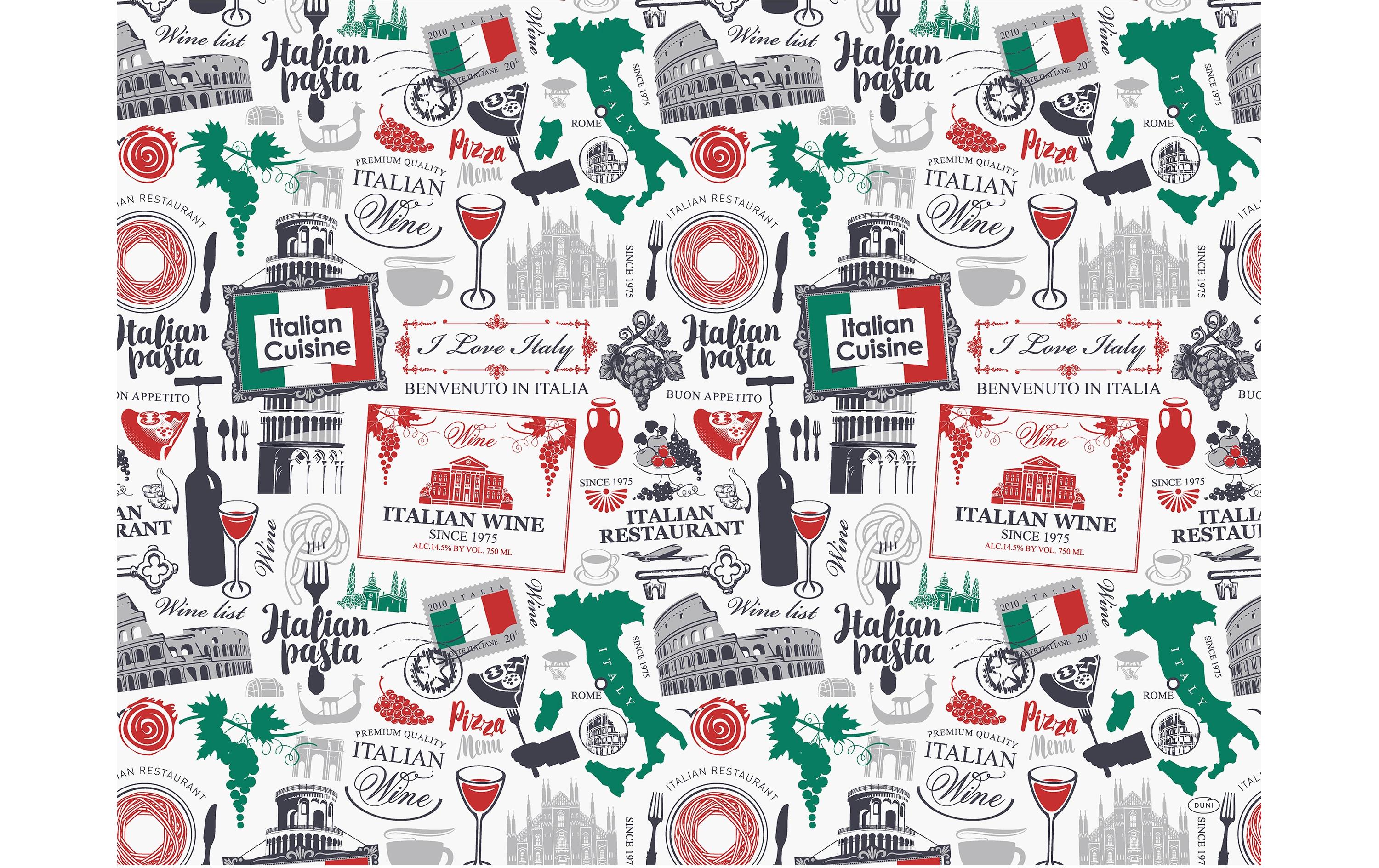 Duni Tischset Papier Viva Italia 30x40cm, 250 Stk.