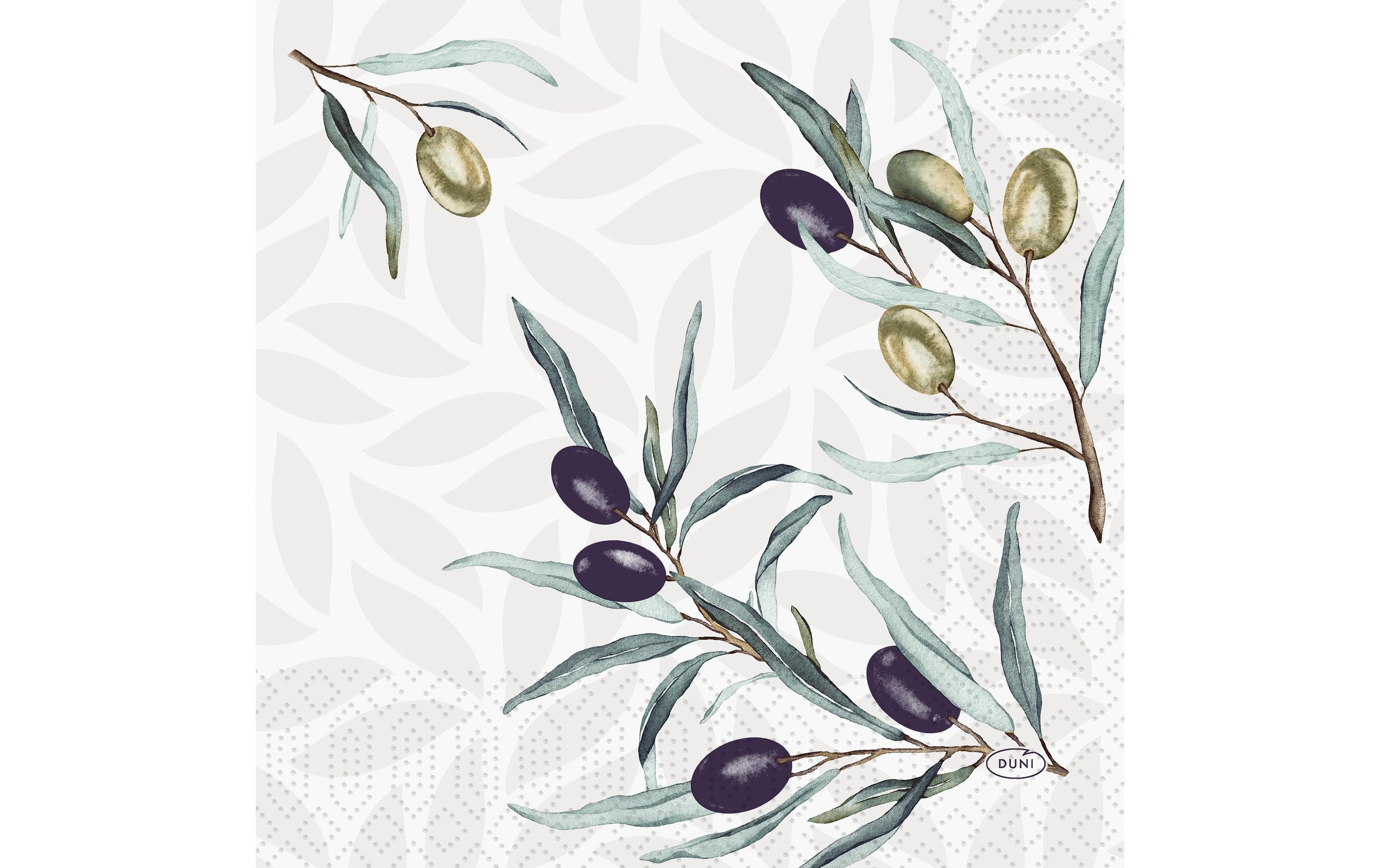 Duni Servietten 3-lagig Olive Garden 33x33cm, 250 Stk.
