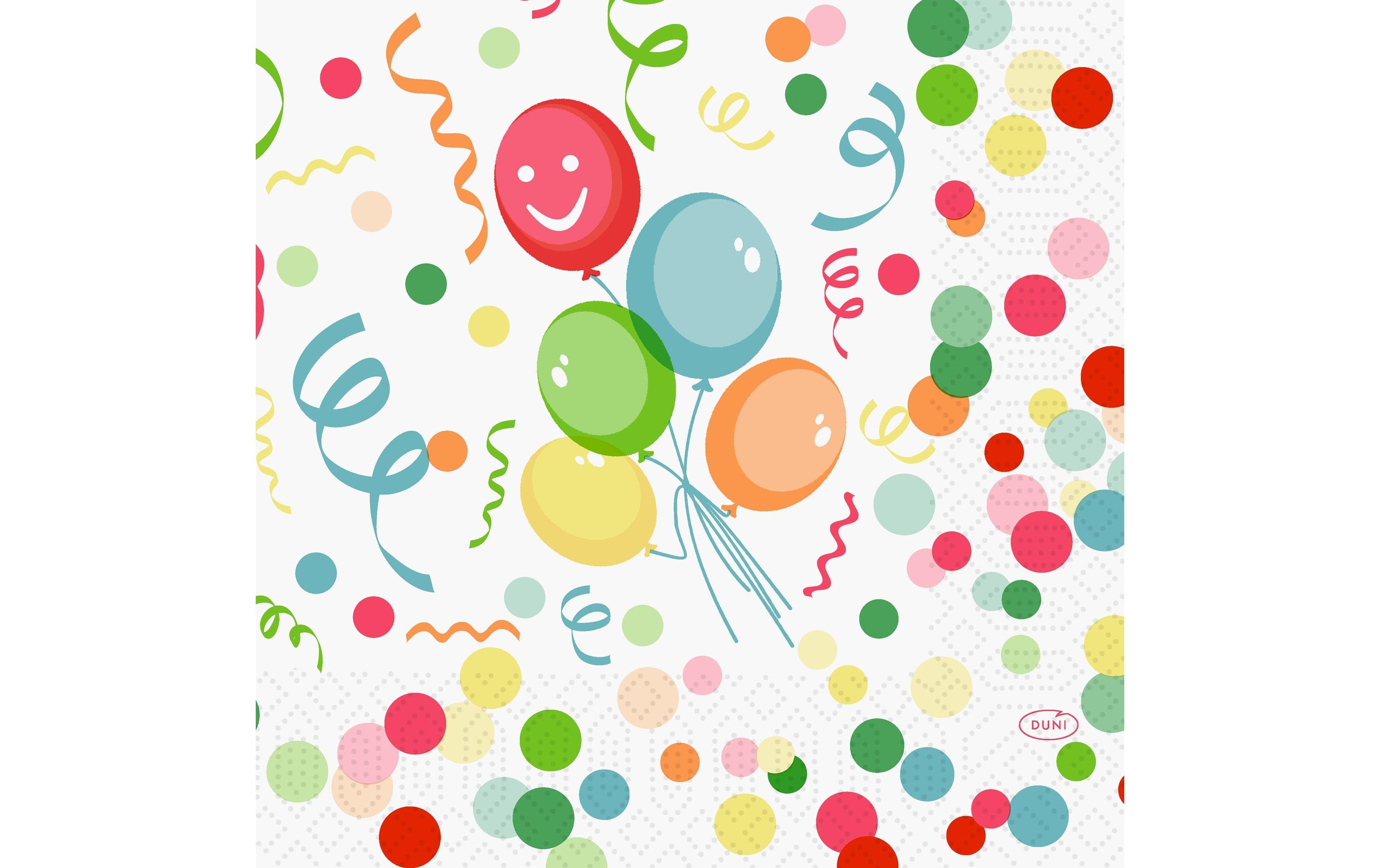 Duni Servietten 3-lagig Happy Bubbles B. 33x33cm, 50 Stk.