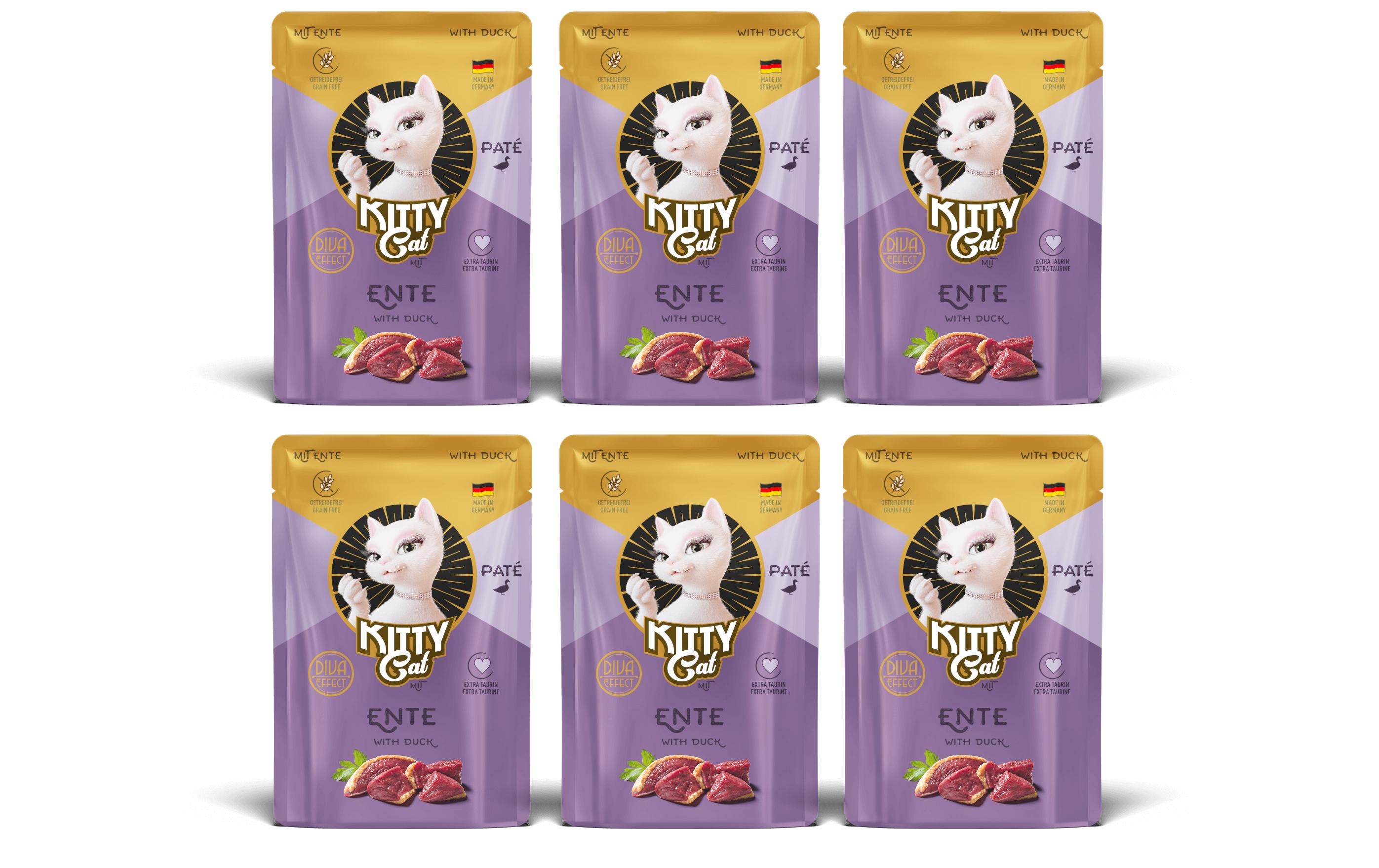 KittyCat Paté Pouch Ente KIT 6x85 g