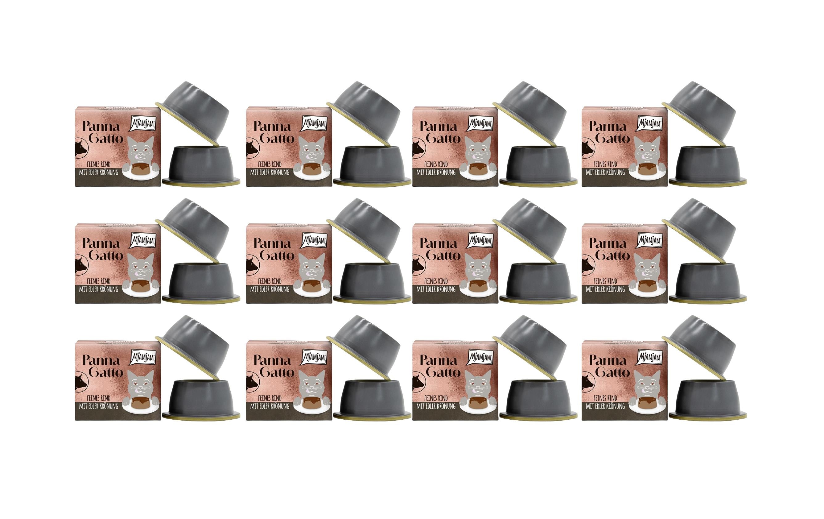 Mjamjam Cat Panna Gatto Rind 12x2x80g KIT