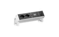 DESK2 2xT13 1xUSB C/C 65W 0,2m INOX
