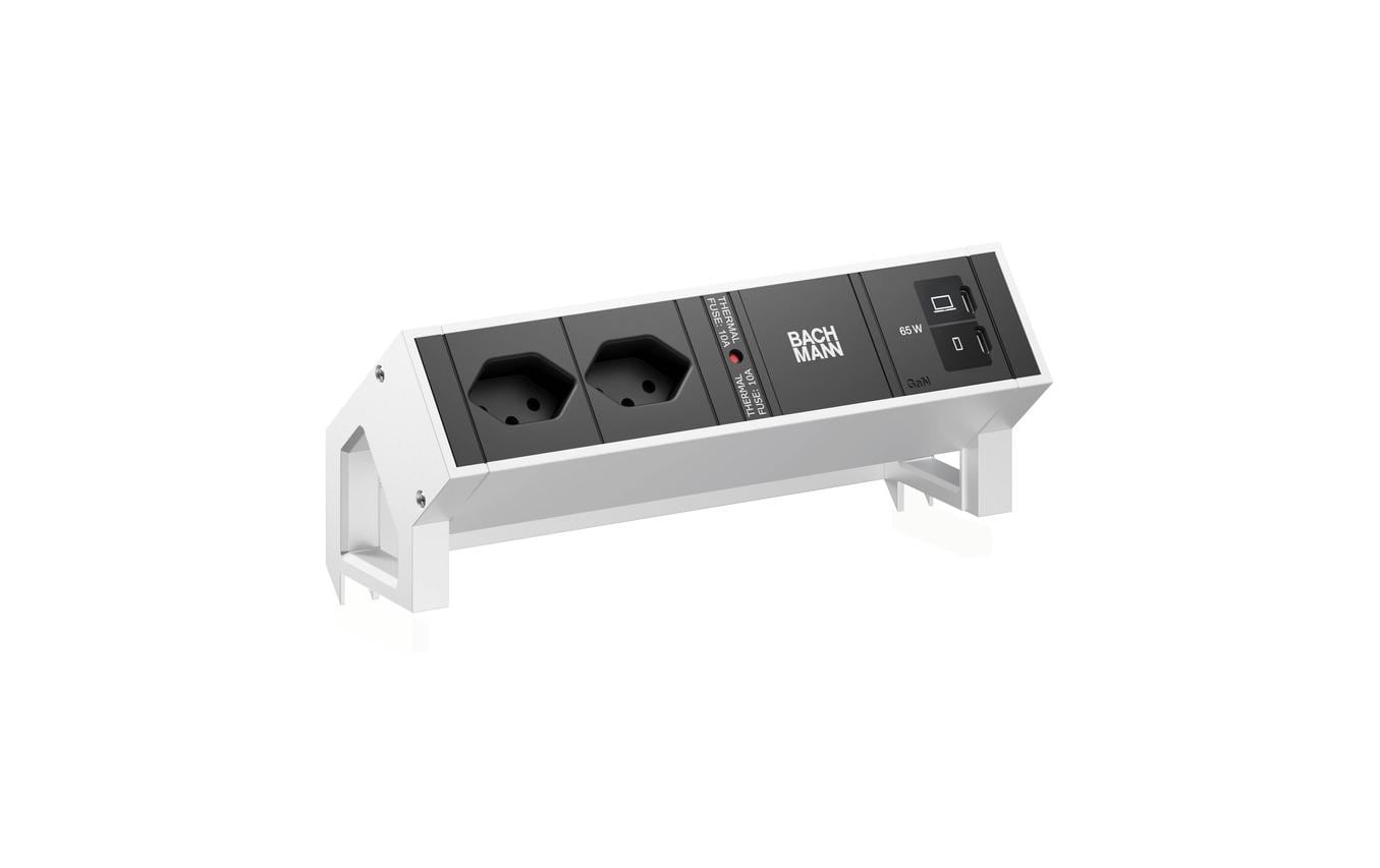 DESK2 2xT13 1xUSB C/C 65W 0,2m INOX