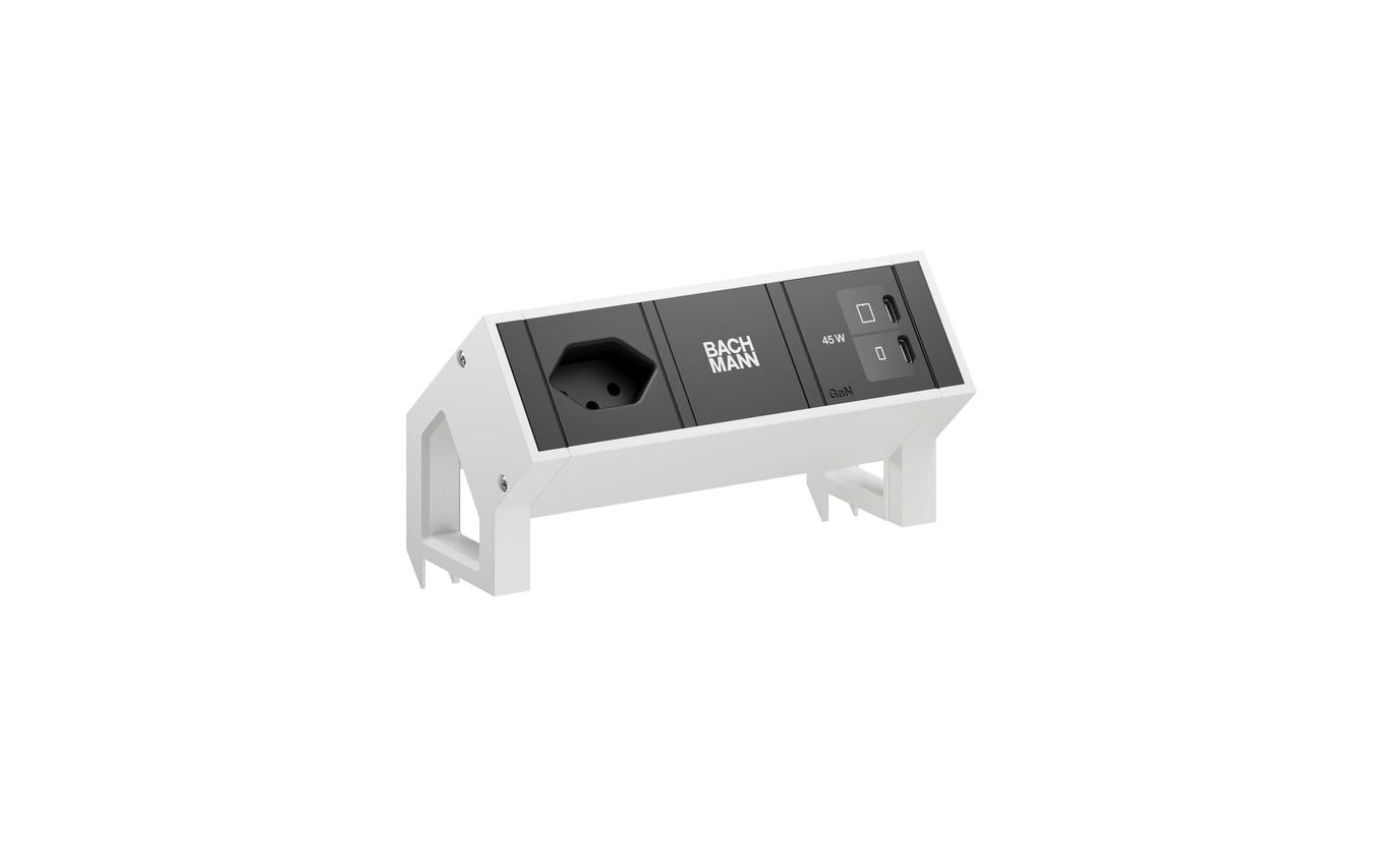 DESK2 1xT13 1xUSB C/C 45W 0,2m RAL9010