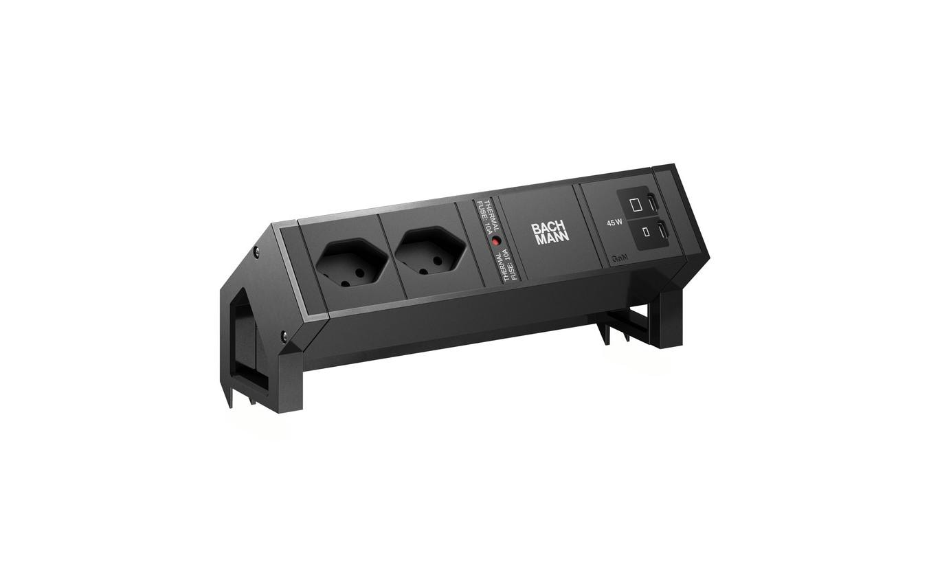 DESK2 2xT13 1xUSB C/C 45W 0,2m RAL9005