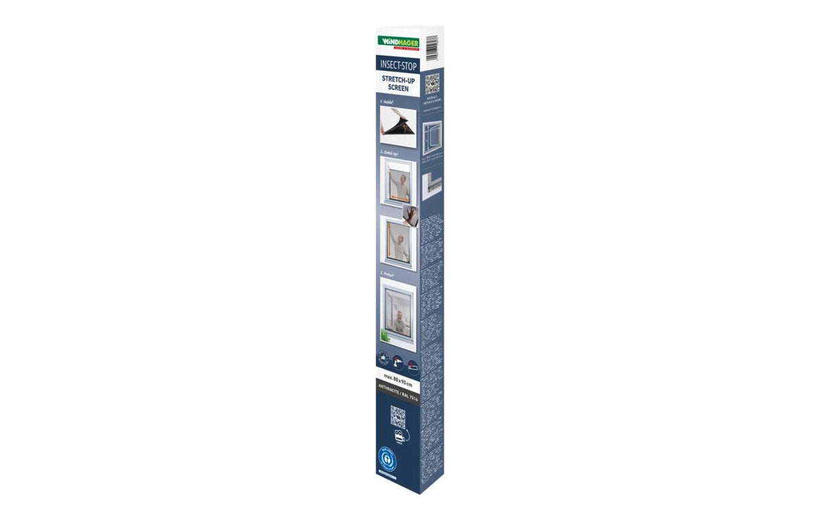 IS Teleskopfenster STRETCH 80x90cm anthrazit