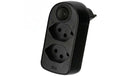 Abzweigstecker ADAPT 2xT13 schwarz drehbar, Green + Fair