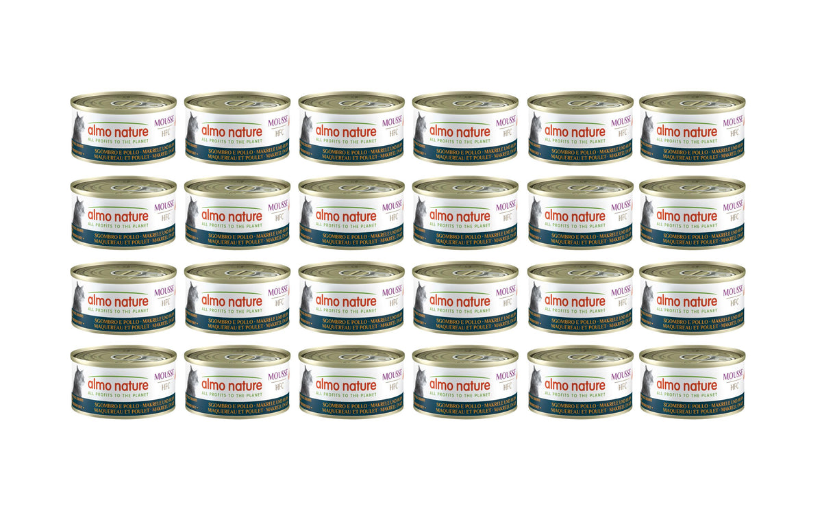 Almo Nature Mousse HFC 24x70g KIT Makrele & Huhn